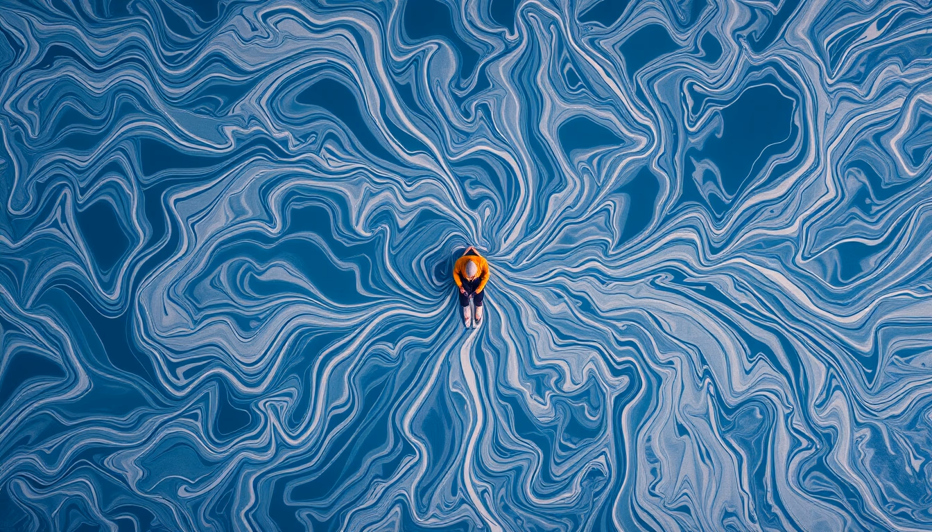 paper marbling water in editorial style