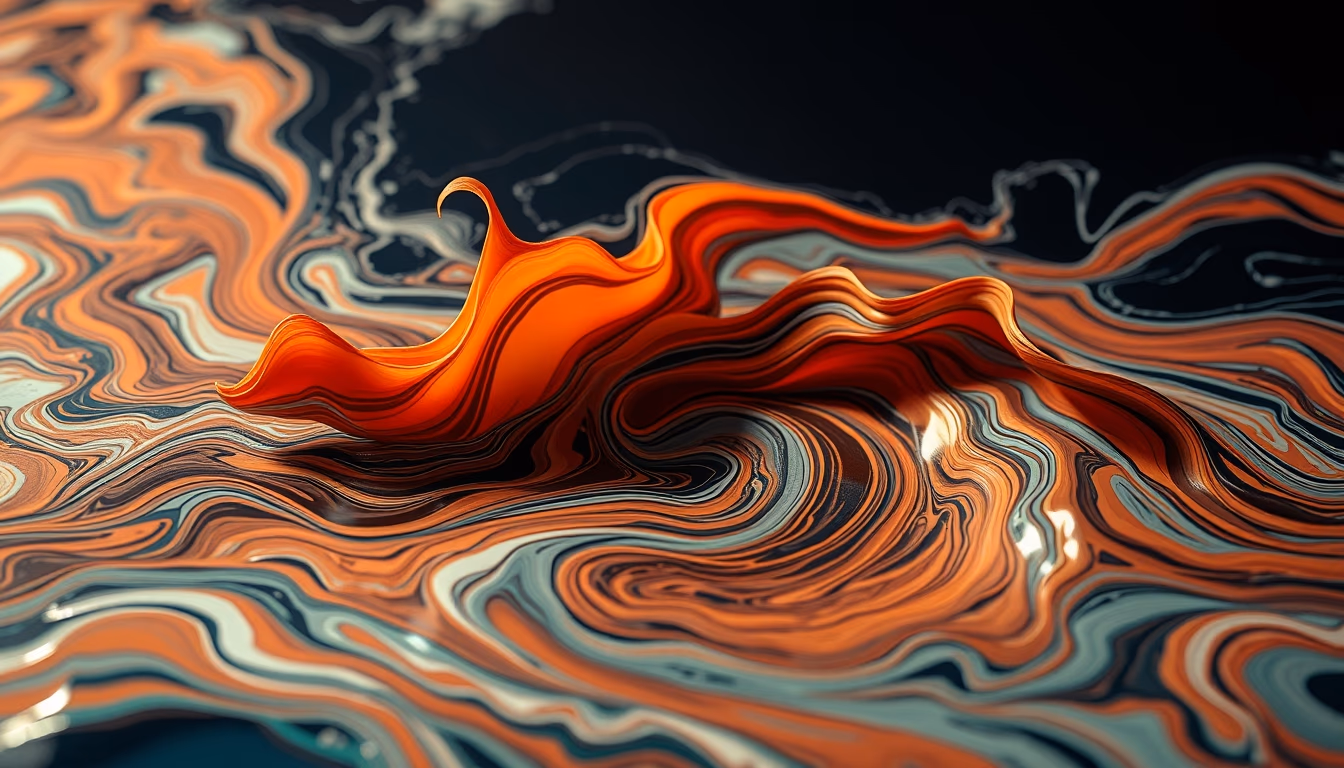 paper marbling water in editorial style