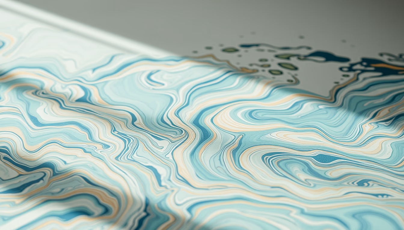 paper marbling water in editorial style