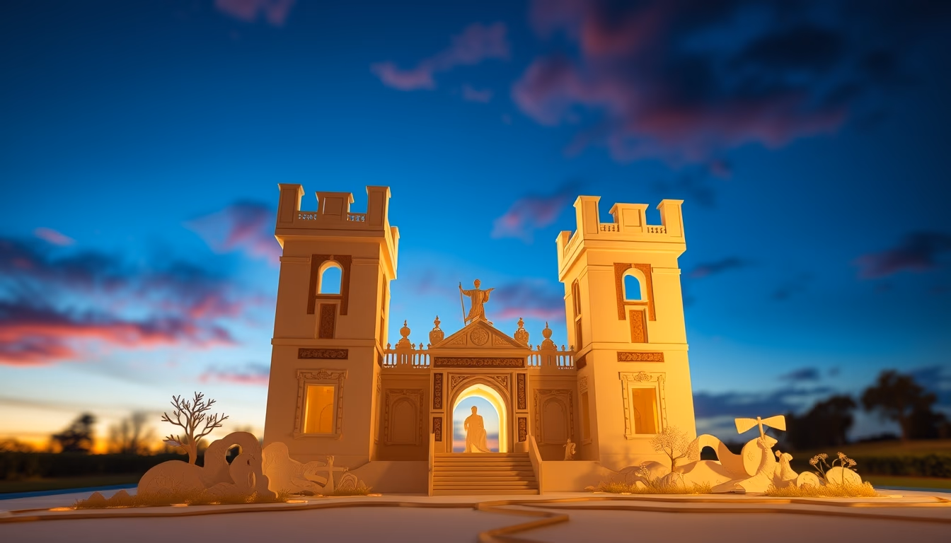 paper sculpture intricate in editorial style