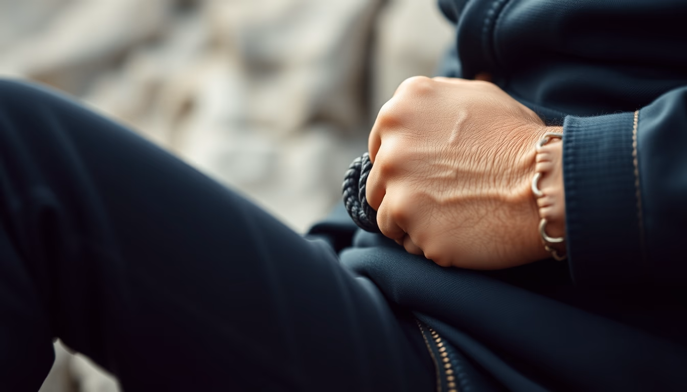 paracord bracelet woven in editorial style