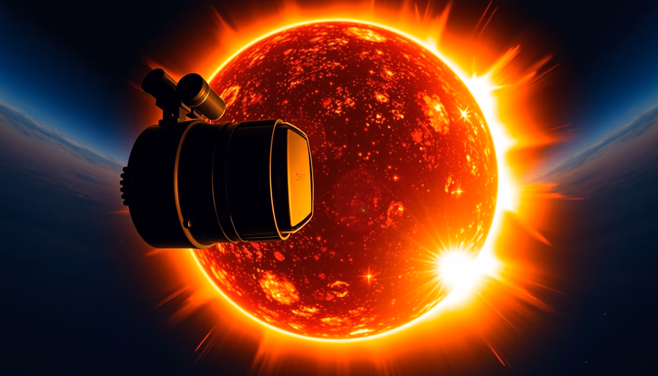 parker solar probe sun in editorial style