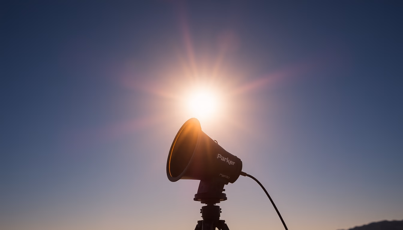 parker solar probe sun in editorial style