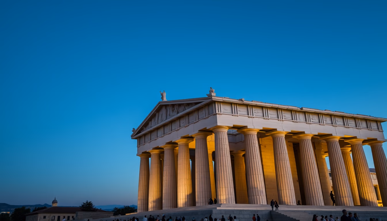 parthenon marbles in editorial style