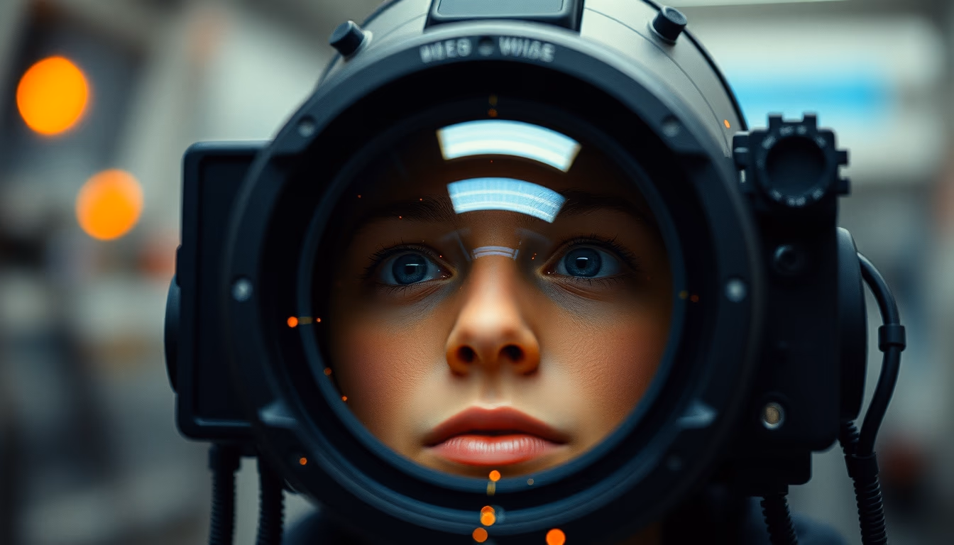 particle physics detector in editorial style