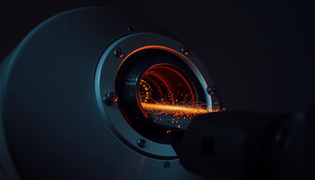 particle physics detector in editorial style