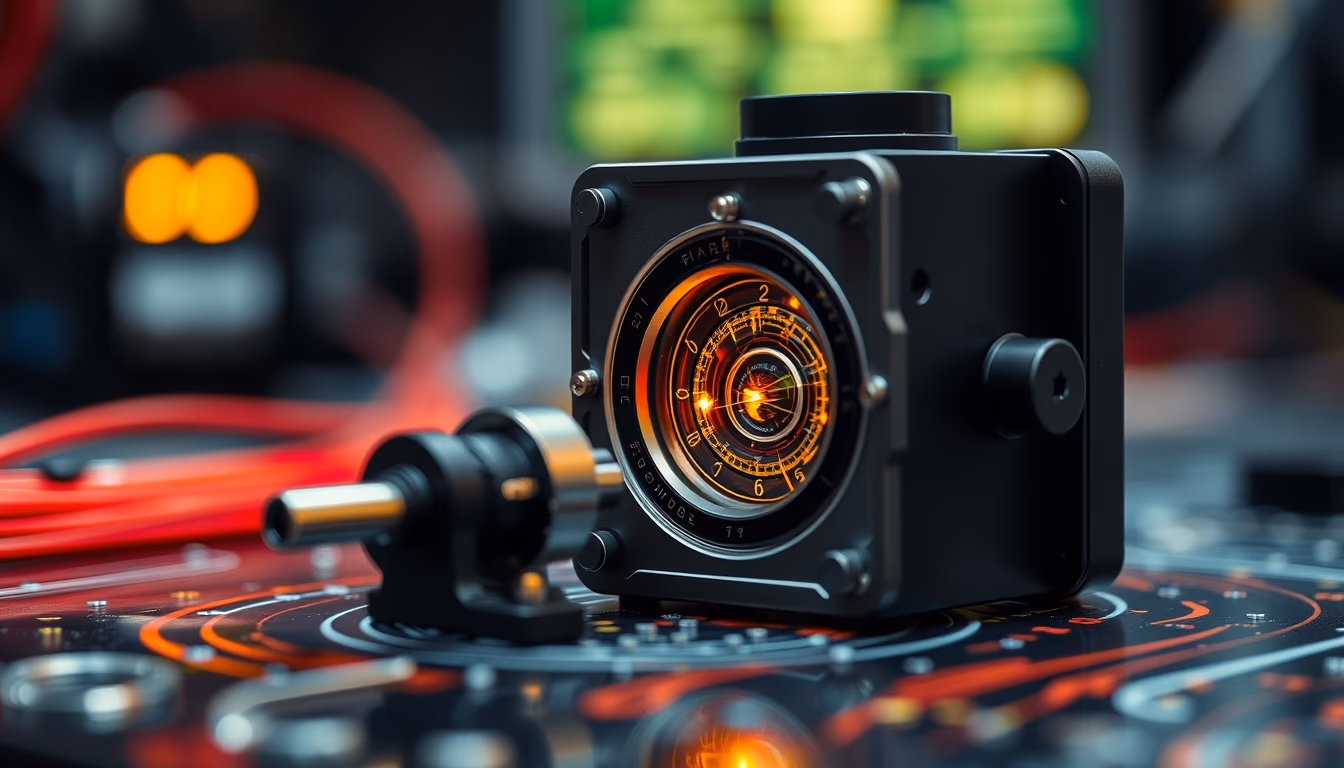 particle physics detector in editorial style