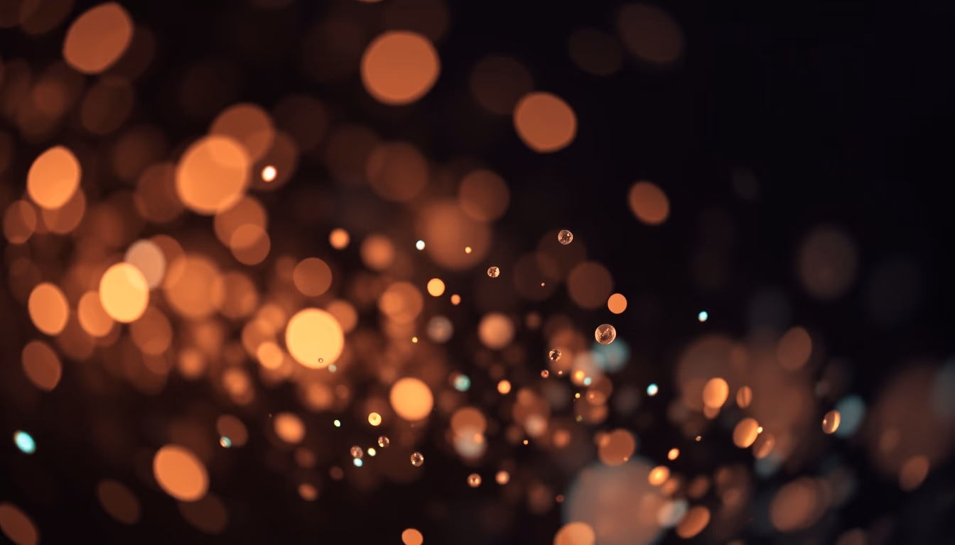 particles glowing dark in editorial style