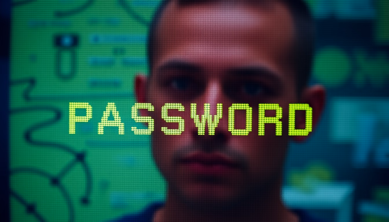 password screen blurred in editorial style