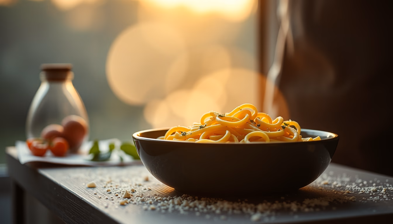 pasta fresh handmade in editorial style