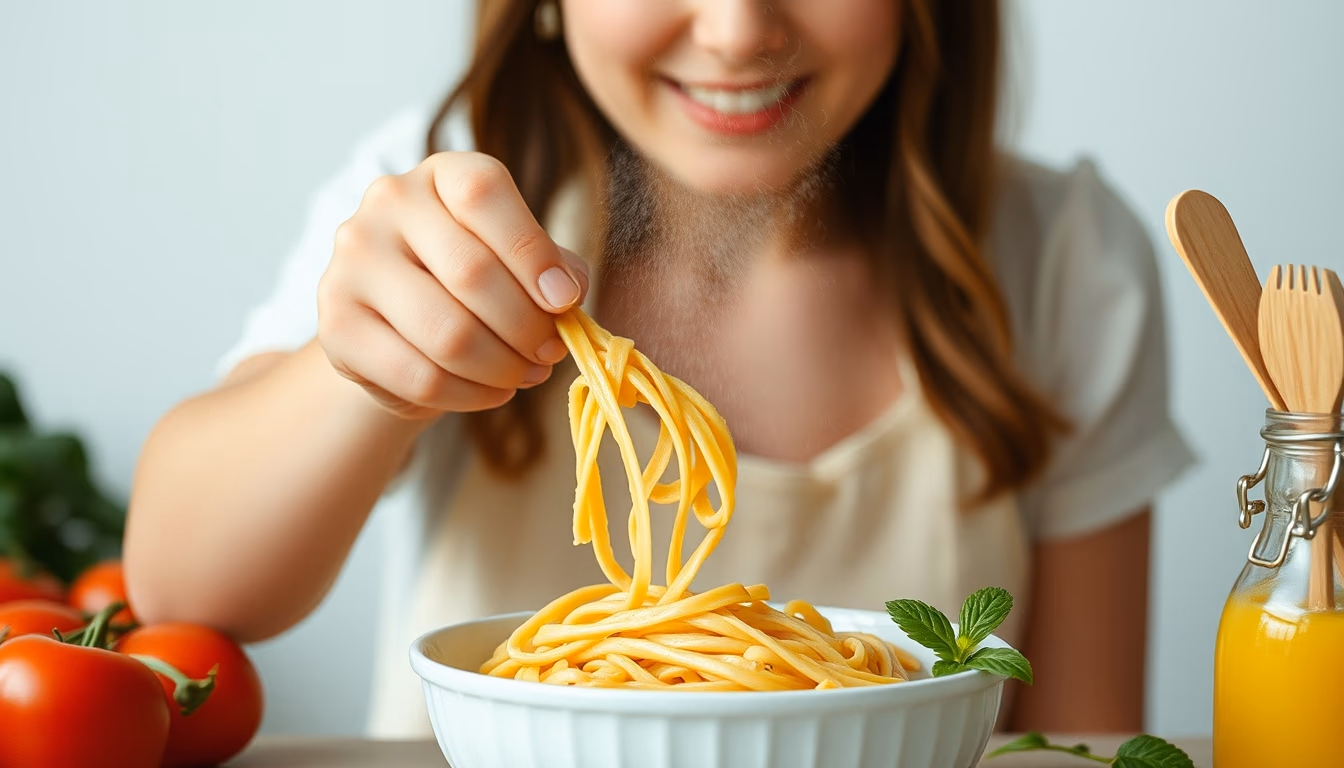 pasta fresh handmade in editorial style