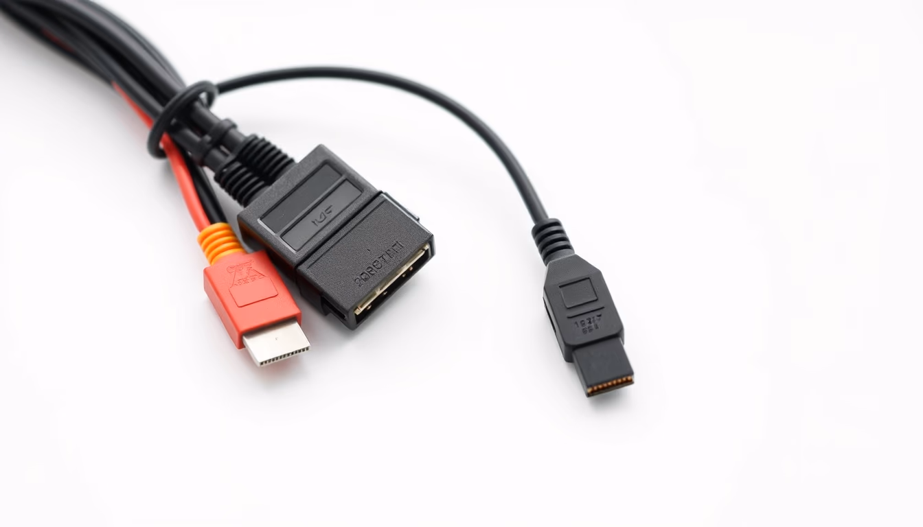 patch cable bundle in editorial style