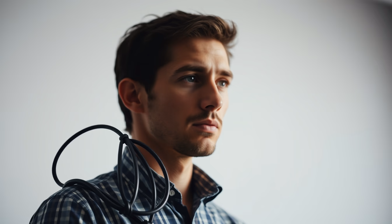 patch cable bundle in editorial style