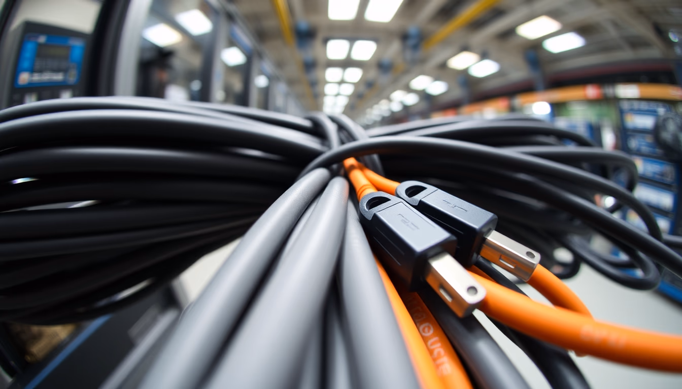 patch cable bundle in editorial style