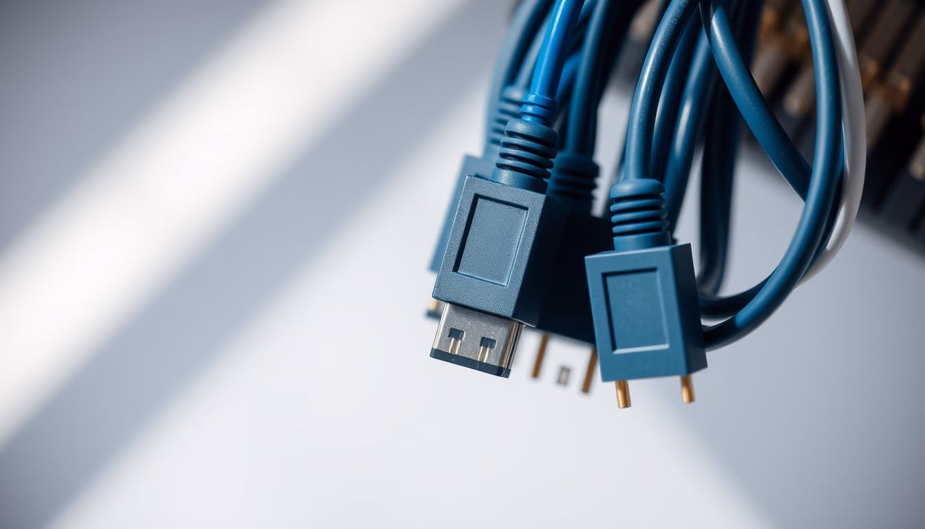 patch cable bundle in editorial style