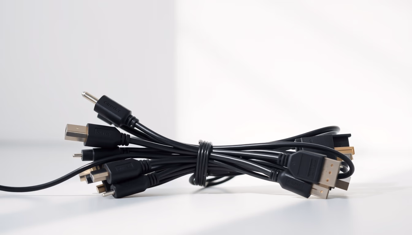 patch cable bundle in editorial style