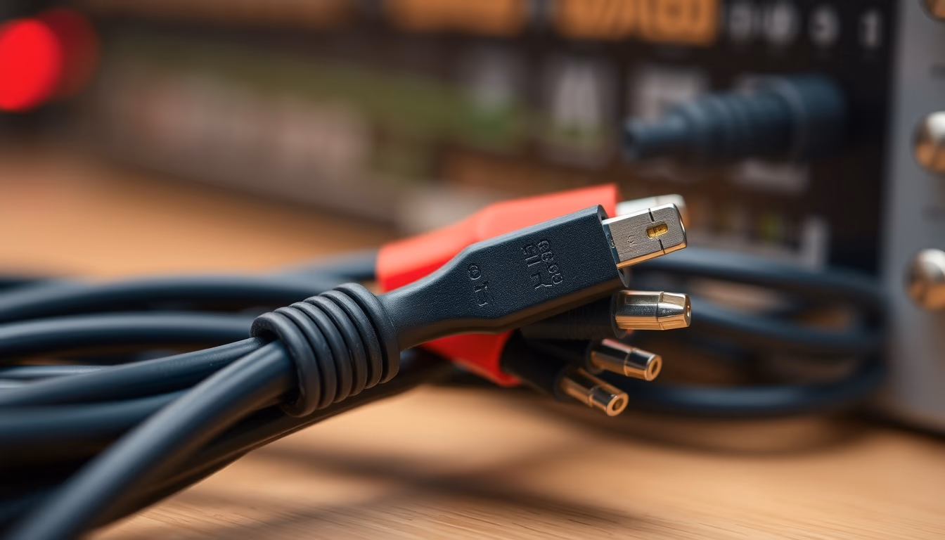 patch cable bundle in editorial style