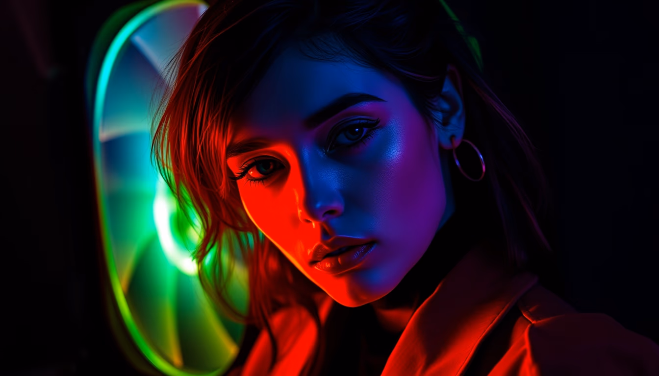 Pc fan rgb glowing em estilo editorial