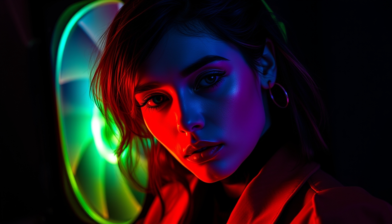 pc fan rgb glowing in editorial style