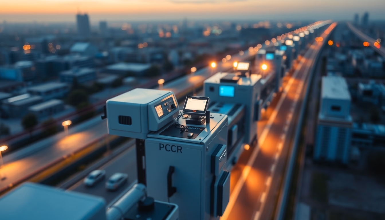 pcr machine running cycle in editorial style