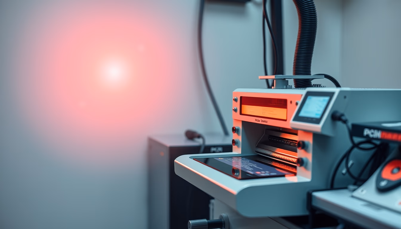 pcr machine running cycle in editorial style
