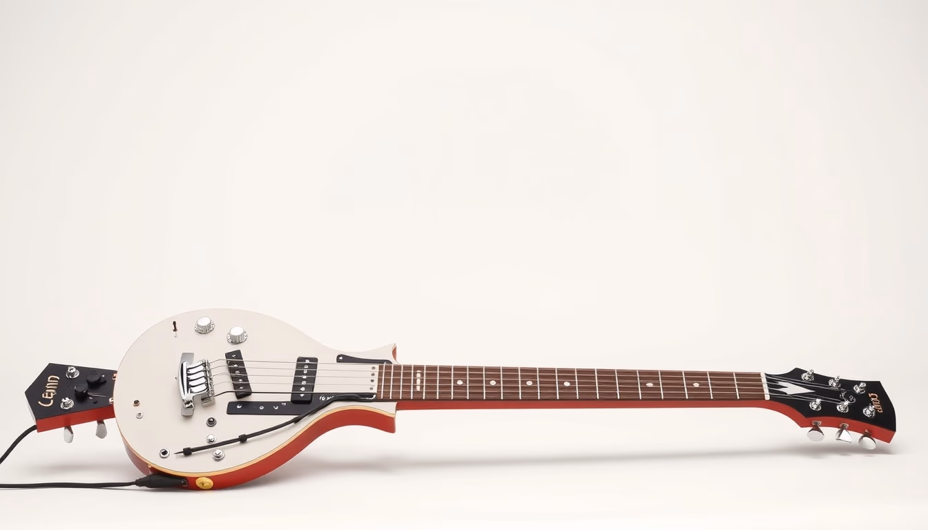 pedal steel guitar in editorial style