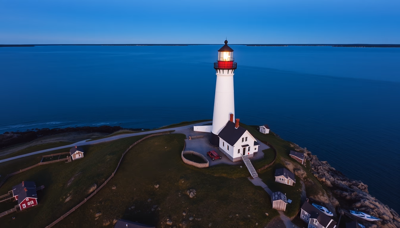 peggy cove lighthouse in editorial style