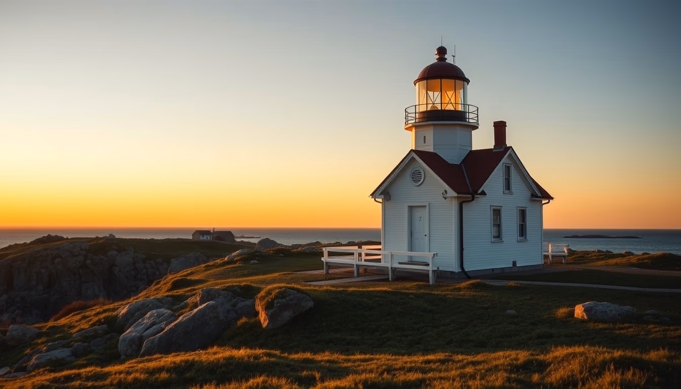 peggy cove lighthouse in editorial style