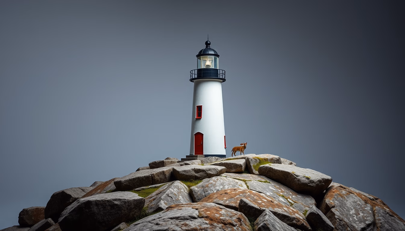 peggy cove lighthouse in editorial style