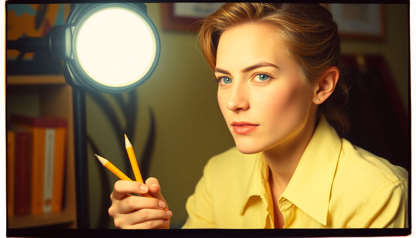 pencil collection vintage in editorial style