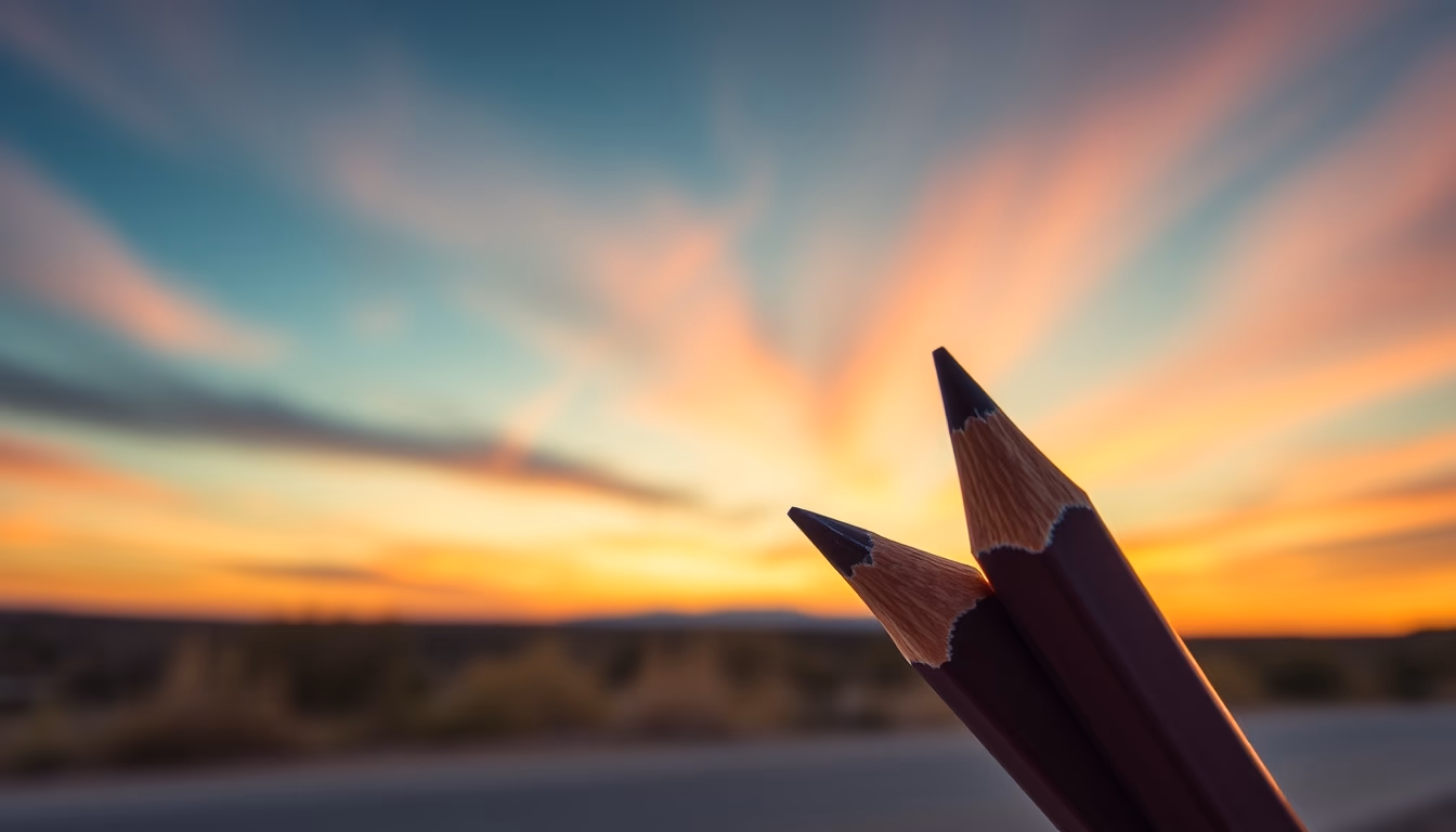 pencil collection vintage in editorial style