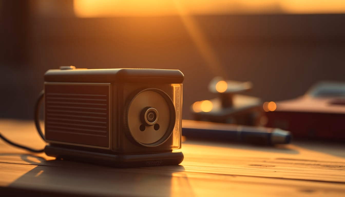 pencil sharpener vintage in editorial style