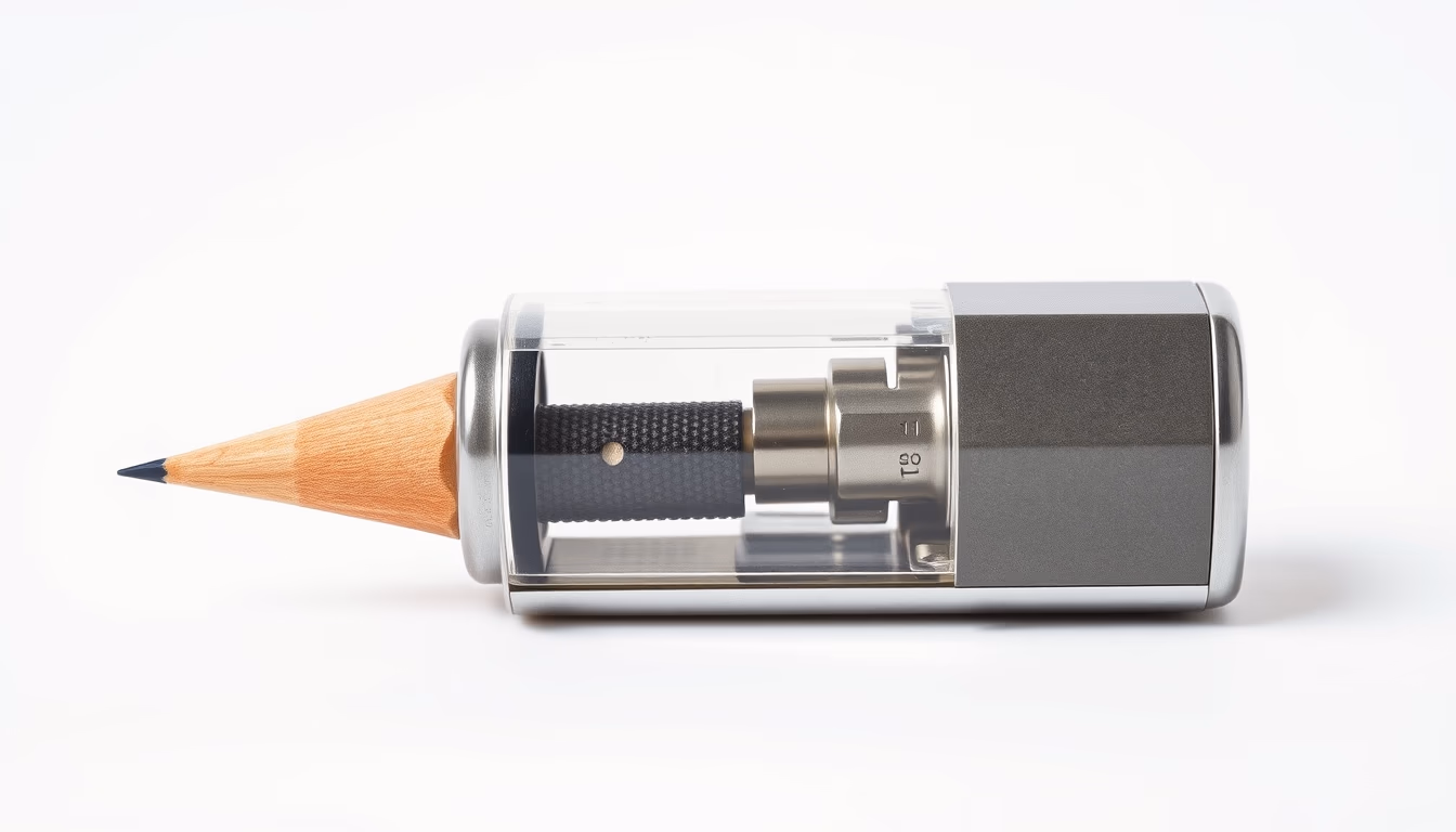 pencil sharpener vintage in editorial style