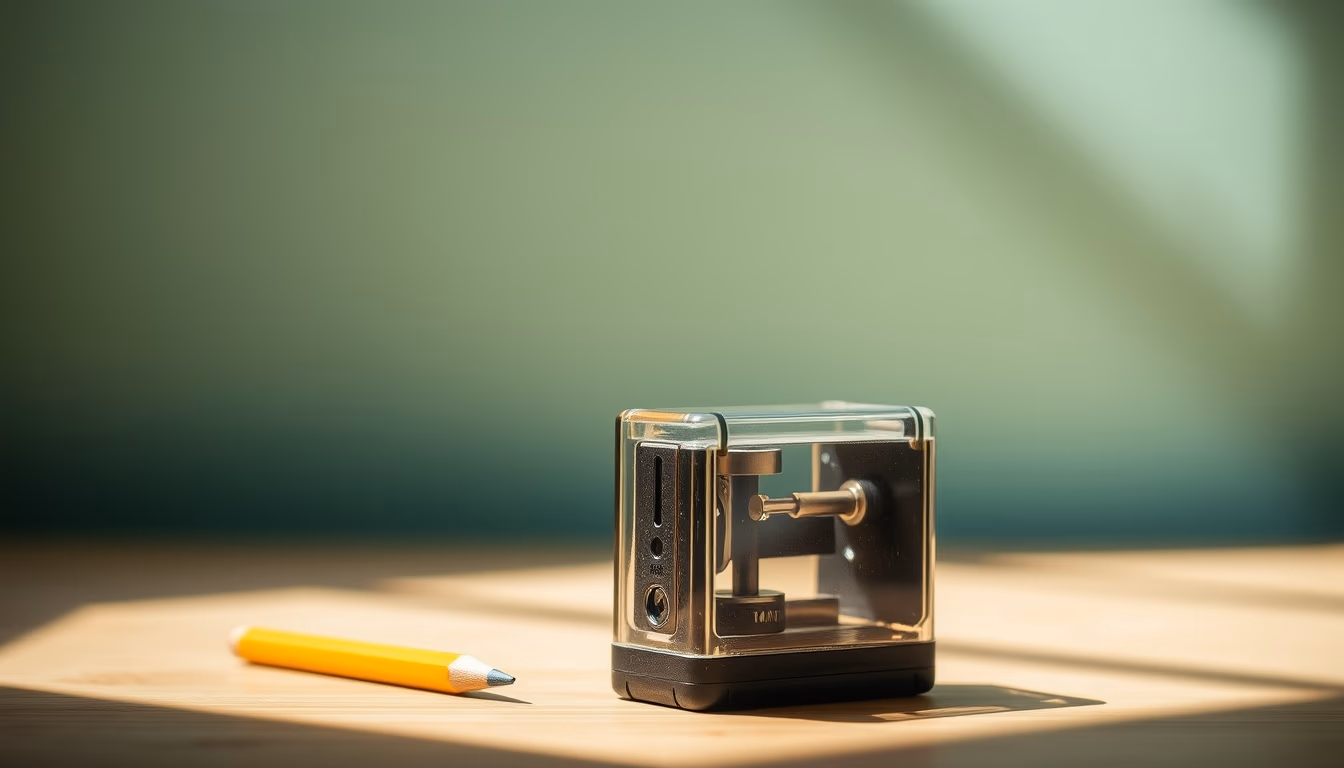 pencil sharpener vintage in editorial style