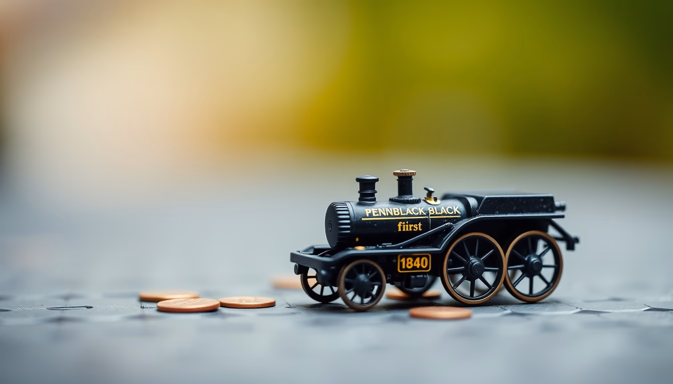 penny black 1840 first in editorial style