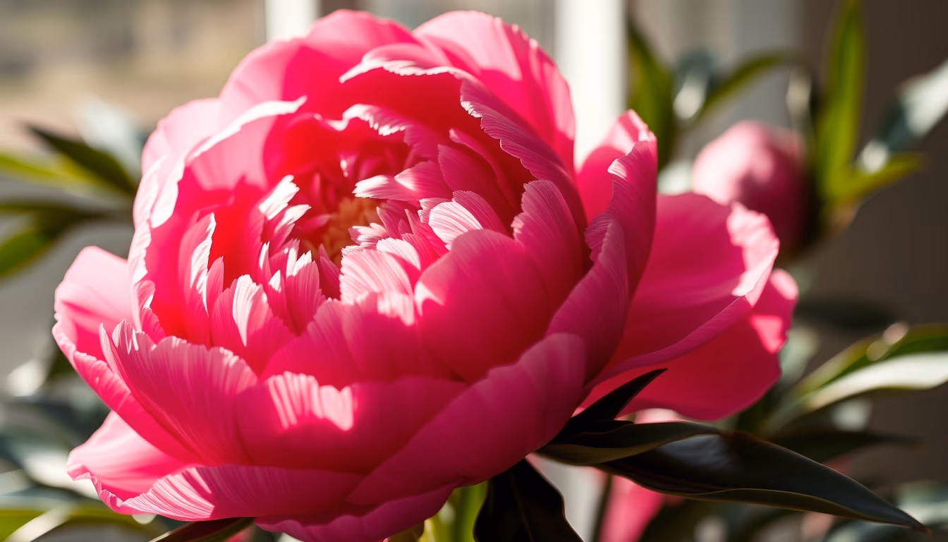 peony pink lush in editorial style