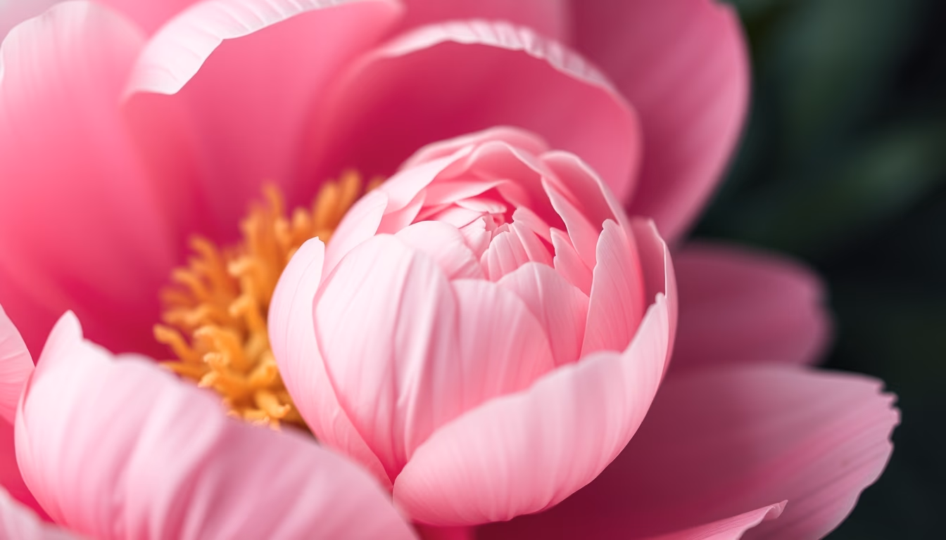 peony pink lush in editorial style