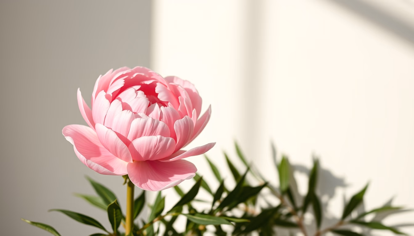 peony pink lush in editorial style