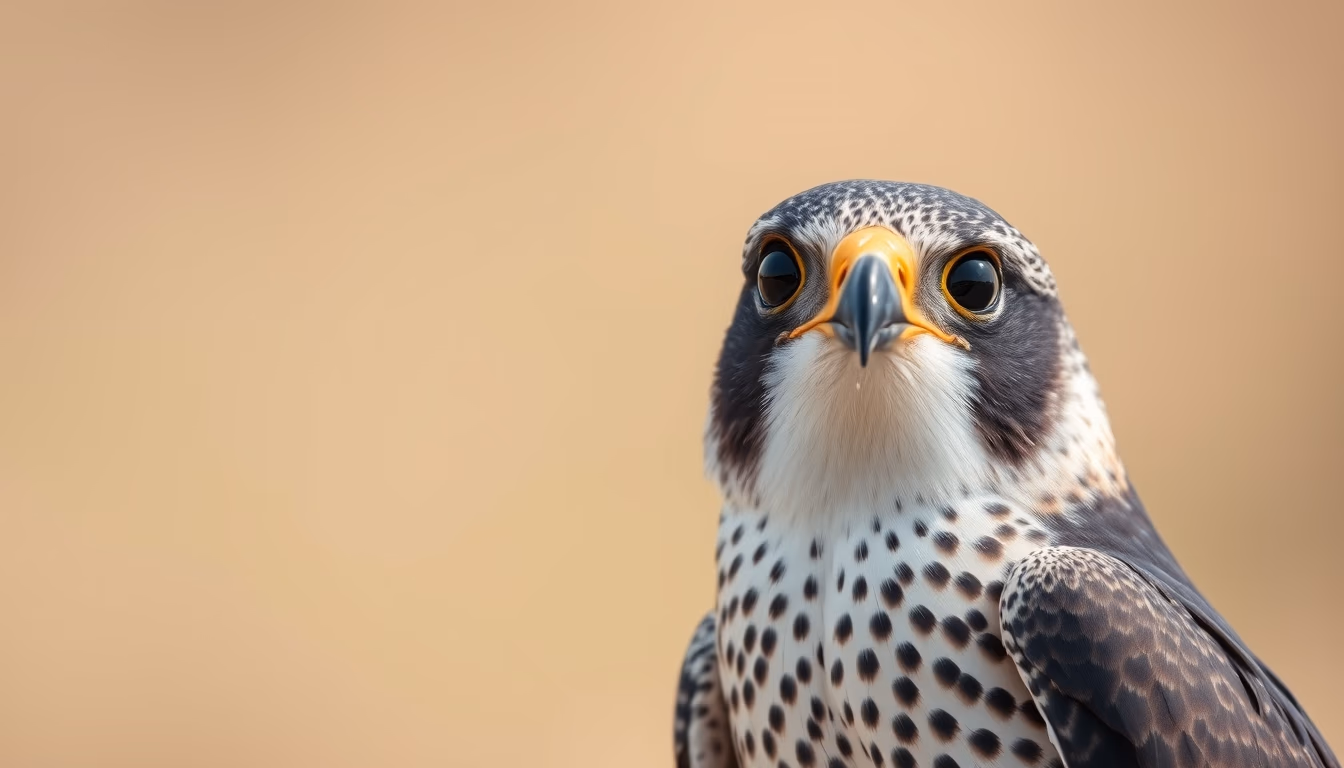 peregrine falcon close in editorial style