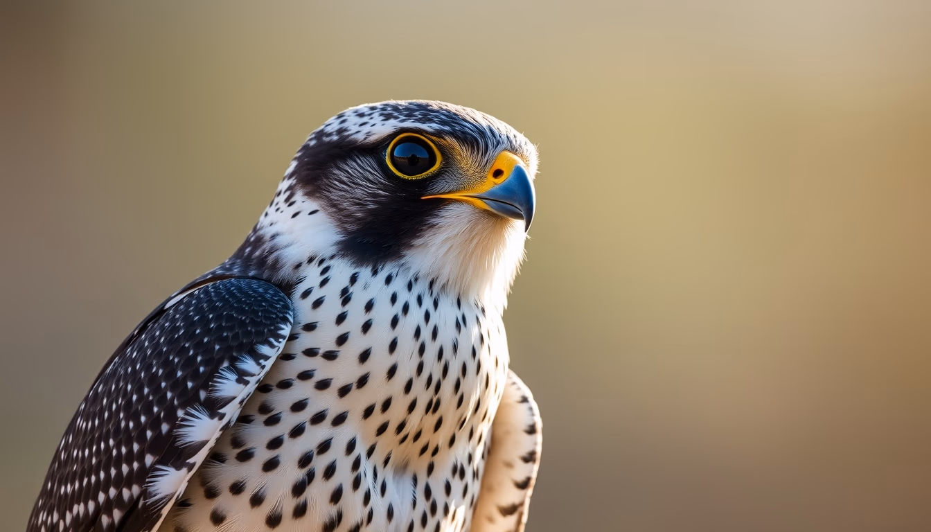 peregrine falcon close in editorial style