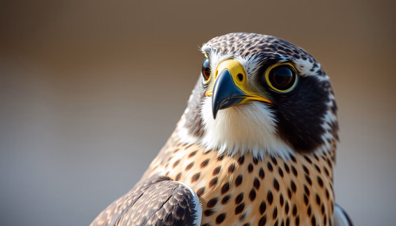 peregrine falcon close in editorial style