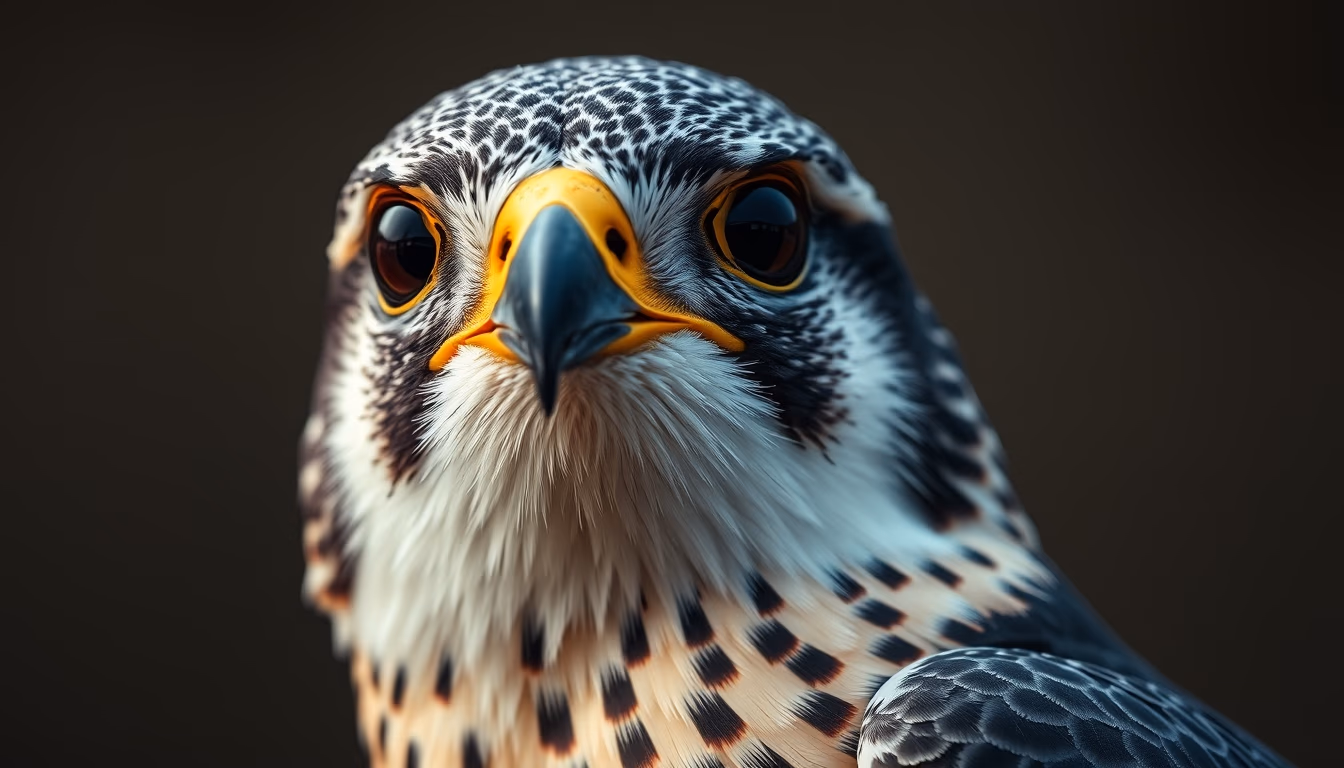 peregrine falcon close in editorial style