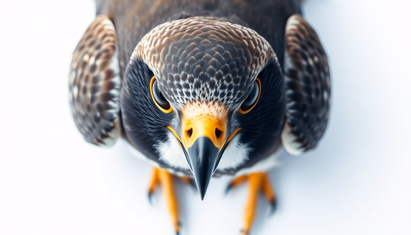 peregrine falcon close in editorial style