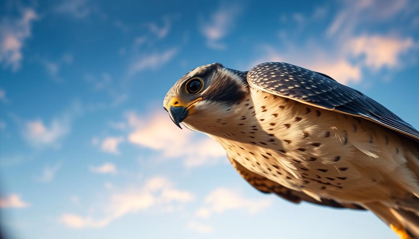 peregrine falcon close in editorial style