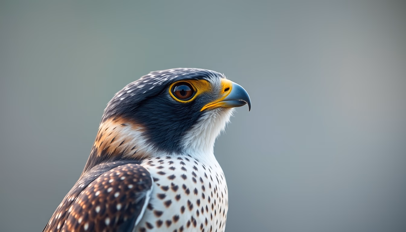 peregrine falcon close in editorial style