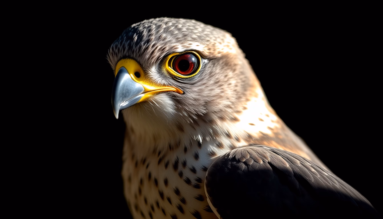peregrine falcon close in editorial style