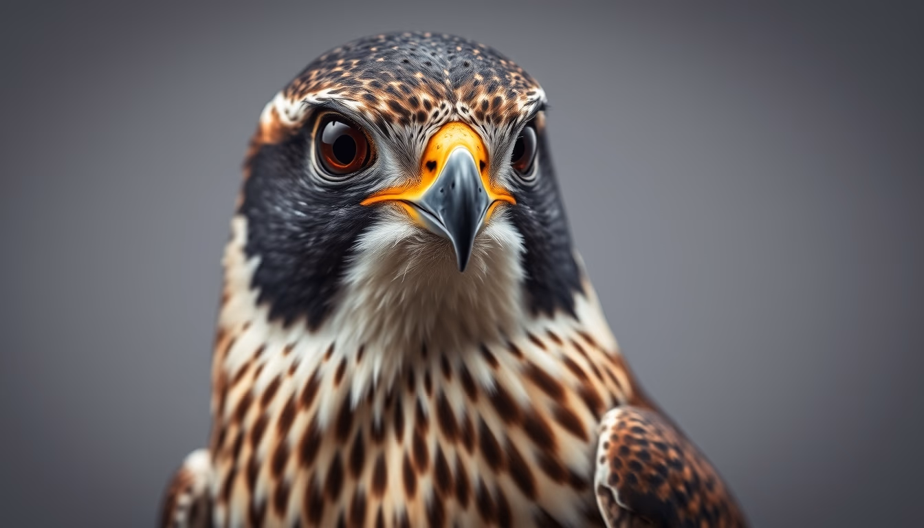 peregrine falcon close in editorial style