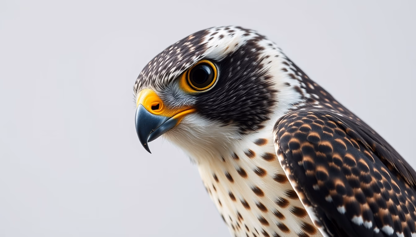 peregrine falcon close in editorial style