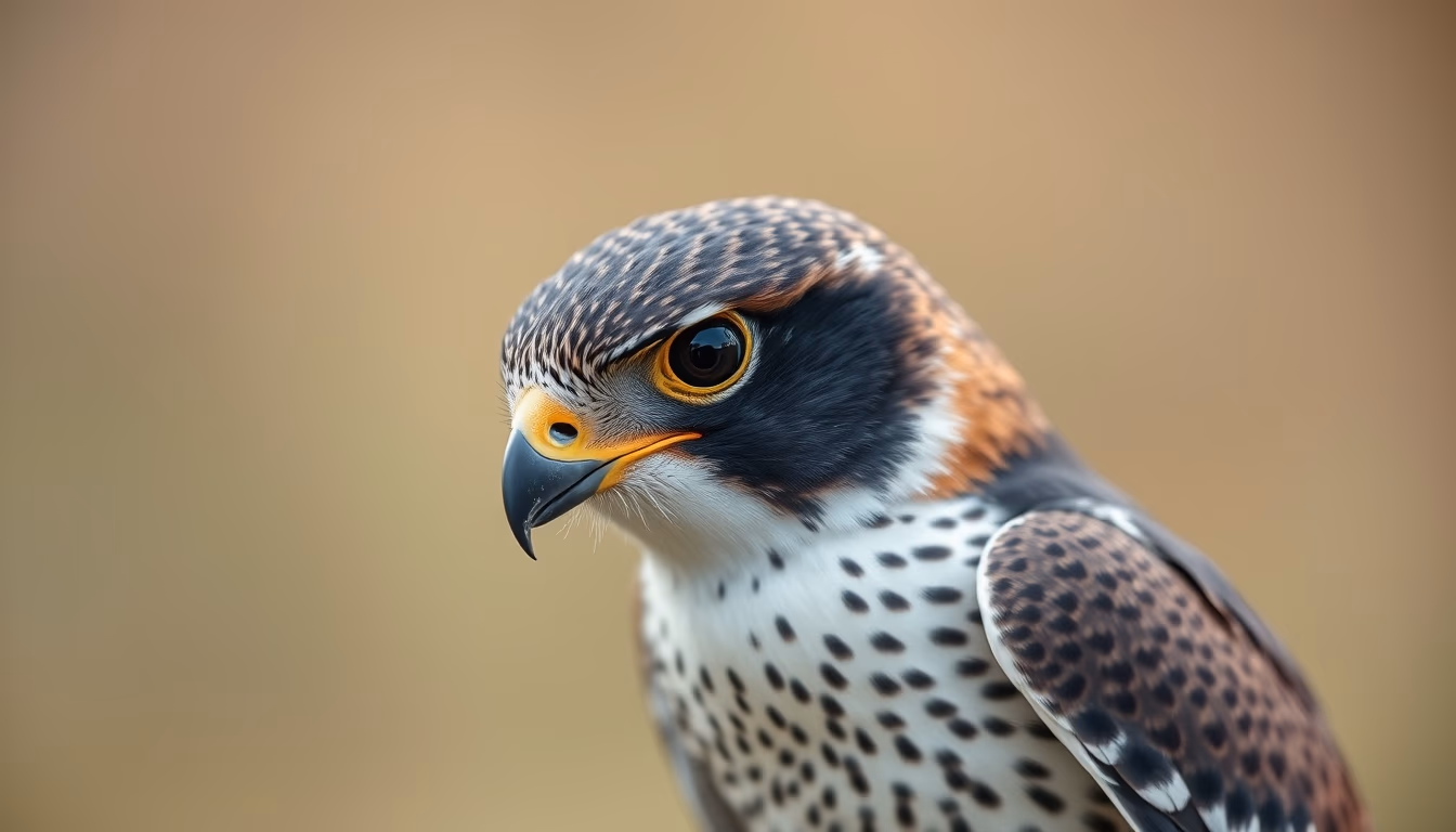 peregrine falcon close in editorial style