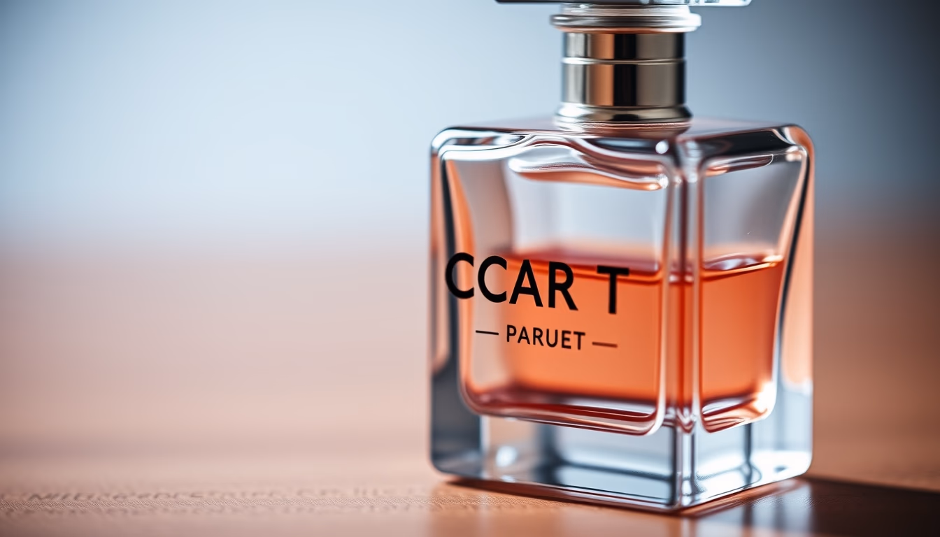 perfume bottle baccarat in editorial style